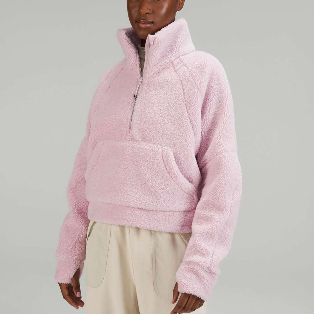 EUC Lululemon Scuba Oversized Fleece Funnel Neck Pink XS/S